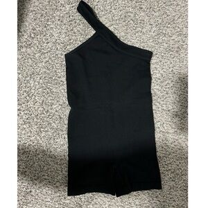 one shoulder short romper